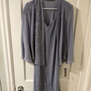 R&M Richards Formal Navy Blue Dress With Jacket